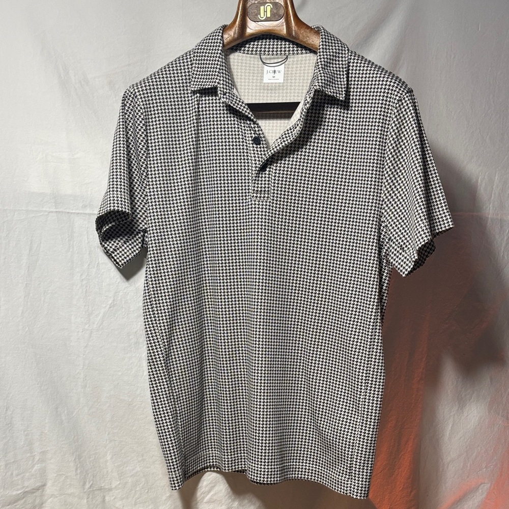 Men's Black and White Checkered Shirt